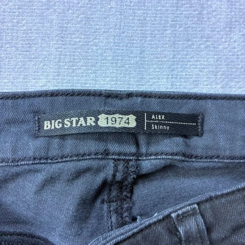 Big Star Alex Skinny Jeans Womens 25 Black Mid Rise Stretch Denim Pants